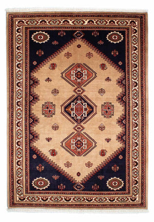 Persisk tæppe - Nomadisk - 246 x 174 cm - lys brun