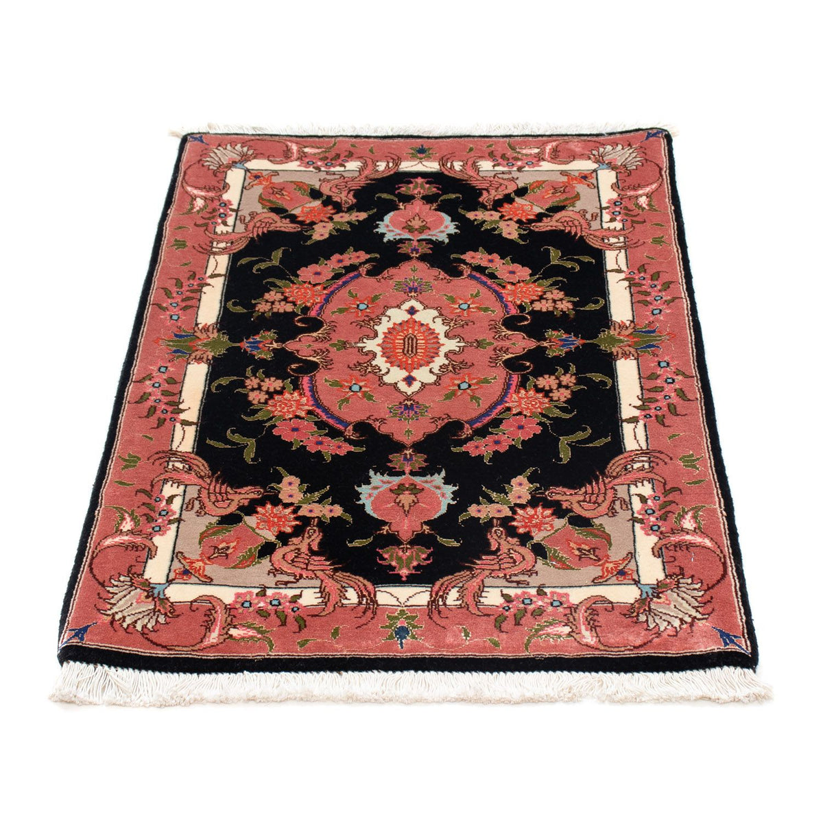 Persisk tæppe - Tabriz - Royal - 90 x 60 cm - mørkeblå
