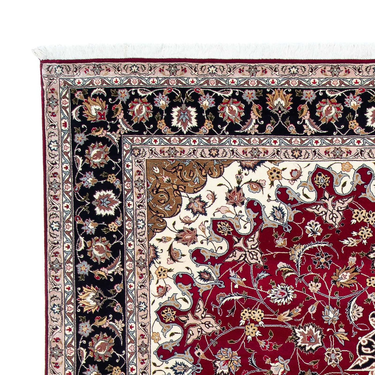 Persisk tæppe - Tabriz - Royal - 318 x 205 cm - mørkerød
