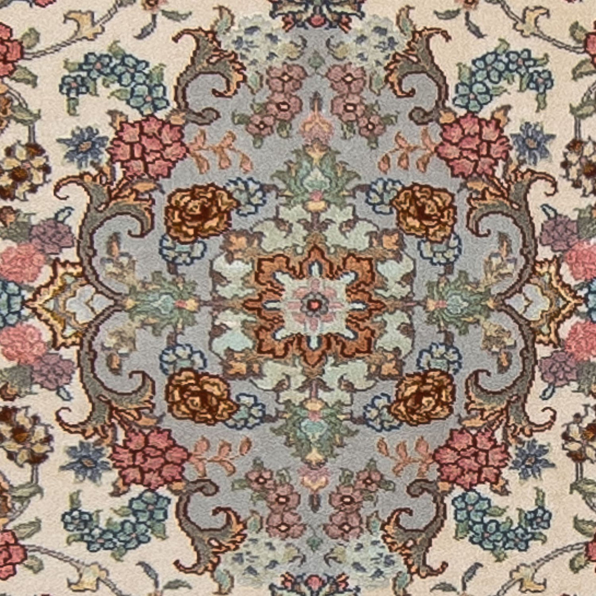 Løber Persisk tæppe - Tabriz - Royal - 355 x 92 cm - beige