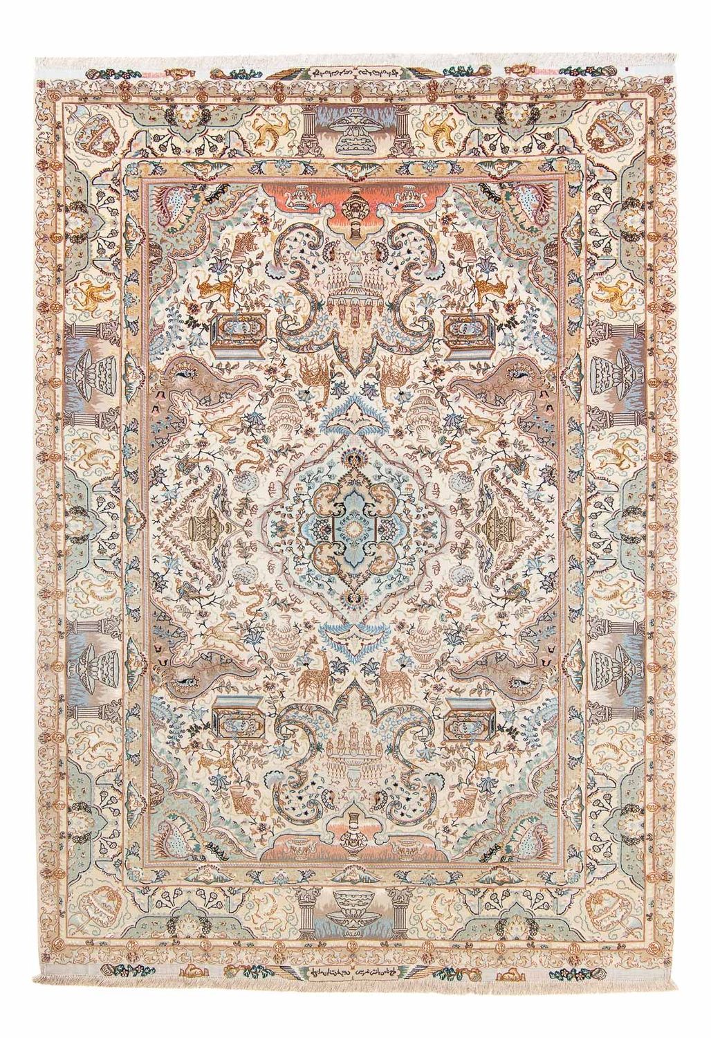 Persisk tæppe - Tabriz - Premium - 306 x 209 cm - beige
