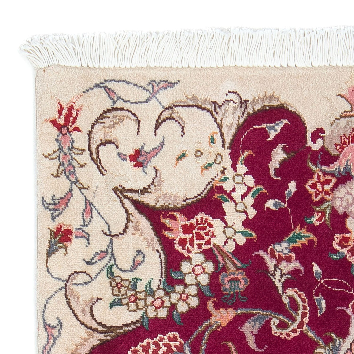 Persisk tæppe - Tabriz - Royal - 90 x 60 cm - mørkerød