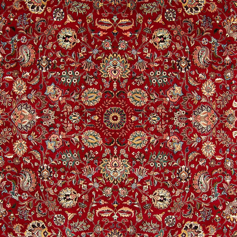 Persisk tæppe - Tabriz - Royal - 388 x 286 cm - mørkerød