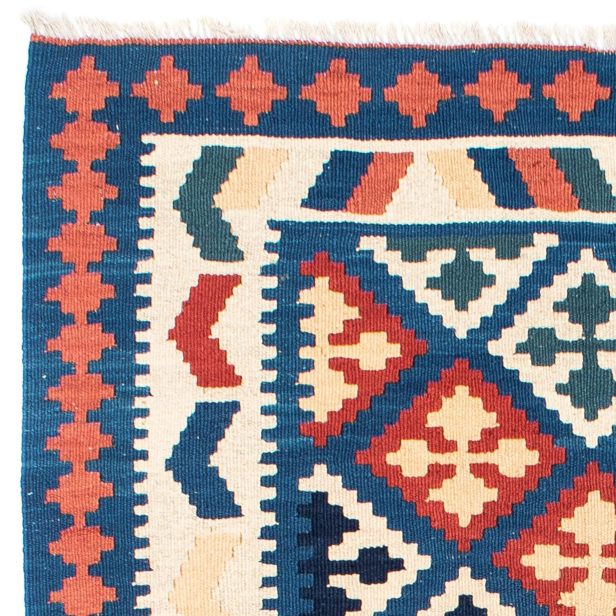 Kelim-tæppe - orientalsk - 170 x 128 cm - blå