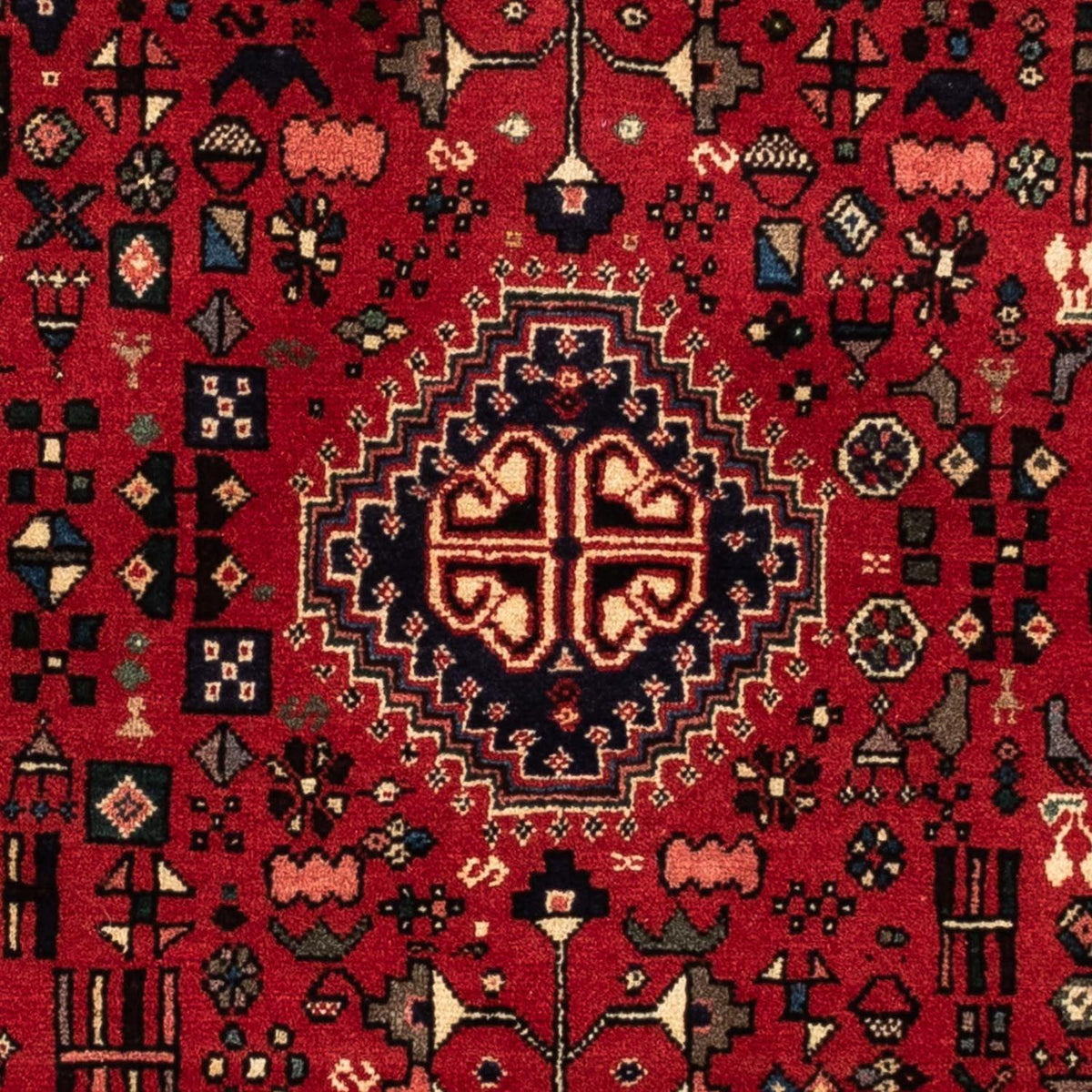 Persisk tæppe - Nomadisk - 135 x 104 cm - mørkeblå