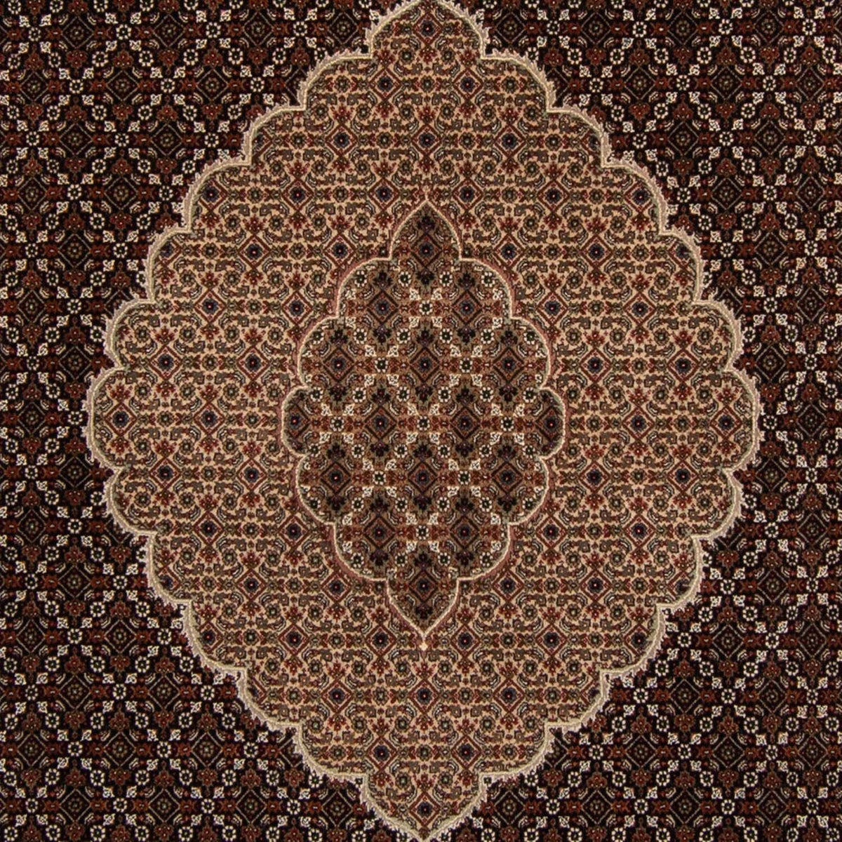 Persisk tæppe - Tabriz - 299 x 240 cm - mørkeblå