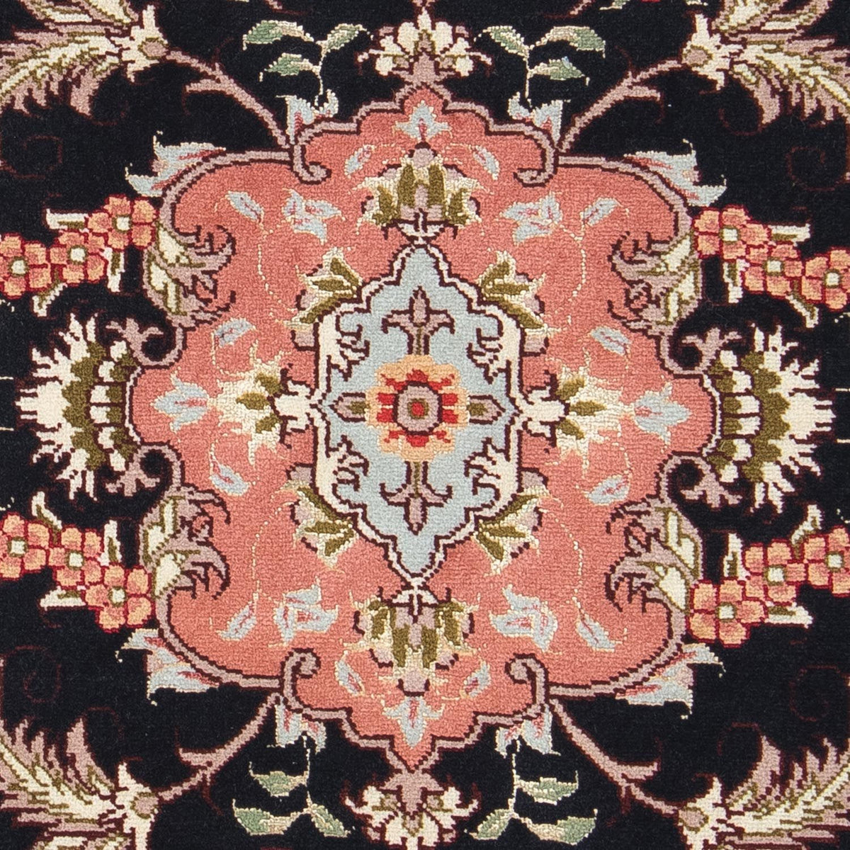 Persisk tæppe - Tabriz - Royal - 90 x 60 cm - mørkeblå