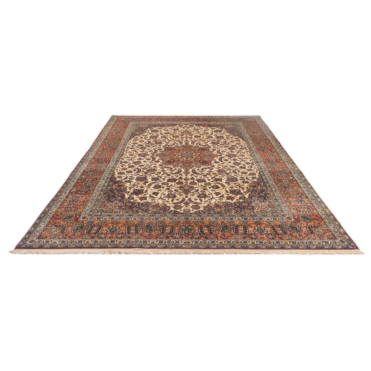 Persisk tæppe - Isfahan - Premium - 362 x 255 cm - beige