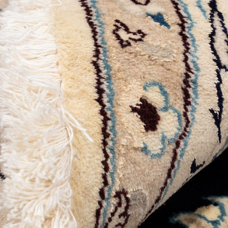 Persisk tæppe - Nain rundt  - 243 x 243 cm - mørkeblå