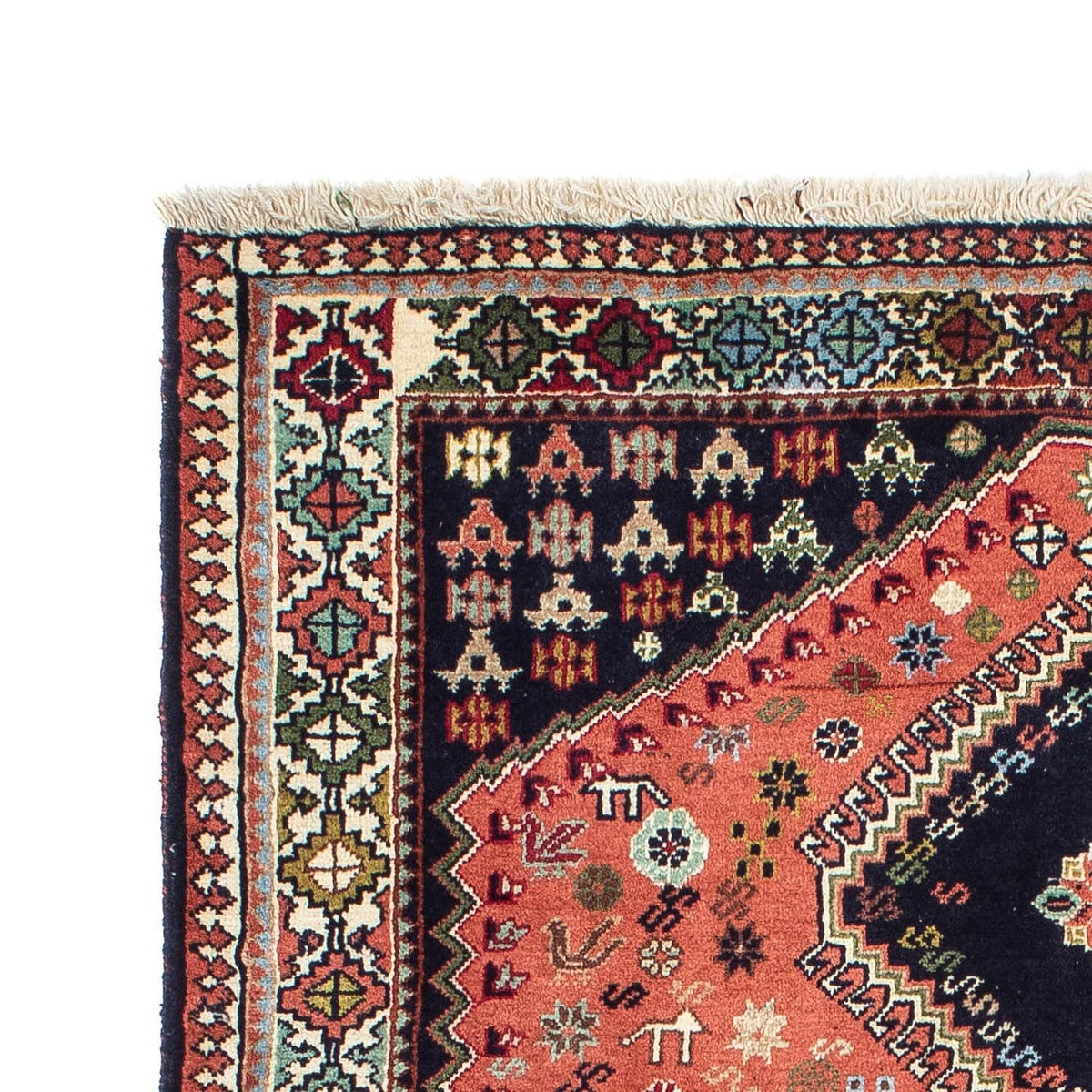 Persisk tæppe - Nomadisk - 150 x 101 cm - mørkeblå