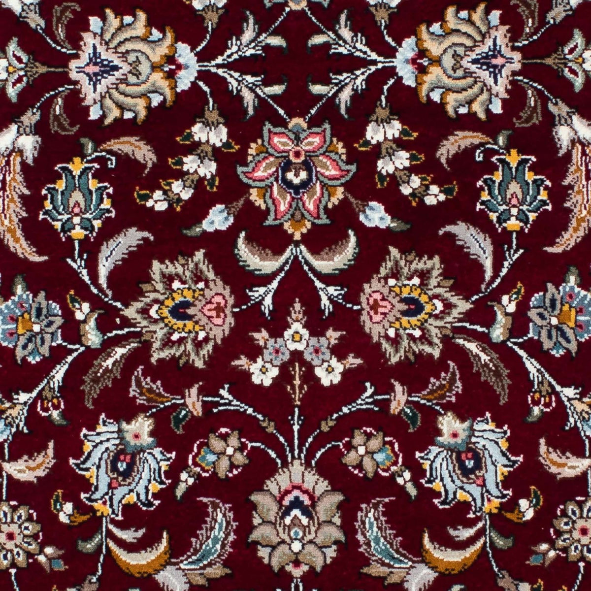 Løber Persisk tæppe - Tabriz - Royal - 205 x 88 cm - mørkerød