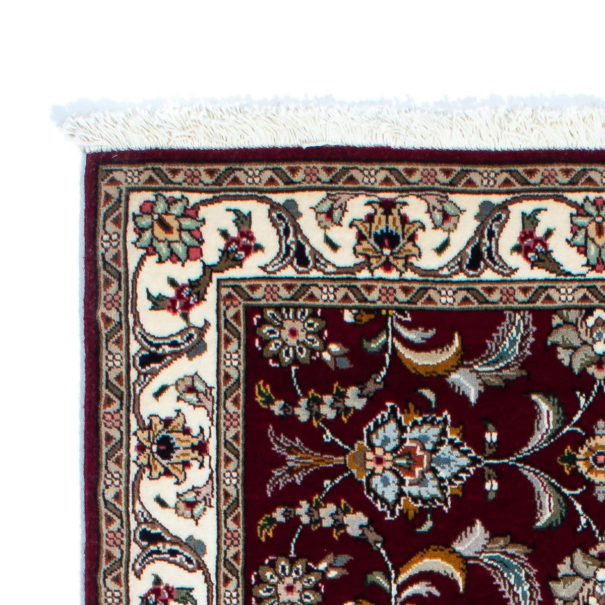 Løber Persisk tæppe - Tabriz - Royal - 205 x 88 cm - mørkerød