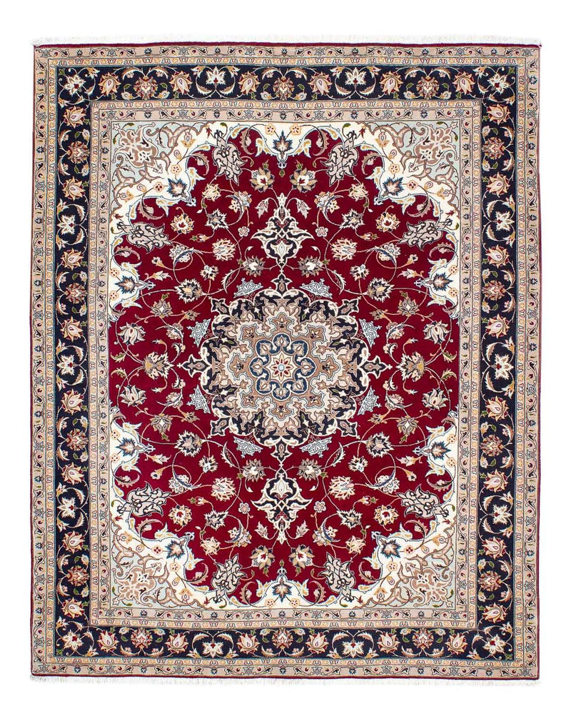Persisk tæppe - Tabriz - Royal - 195 x 153 cm - mørkerød