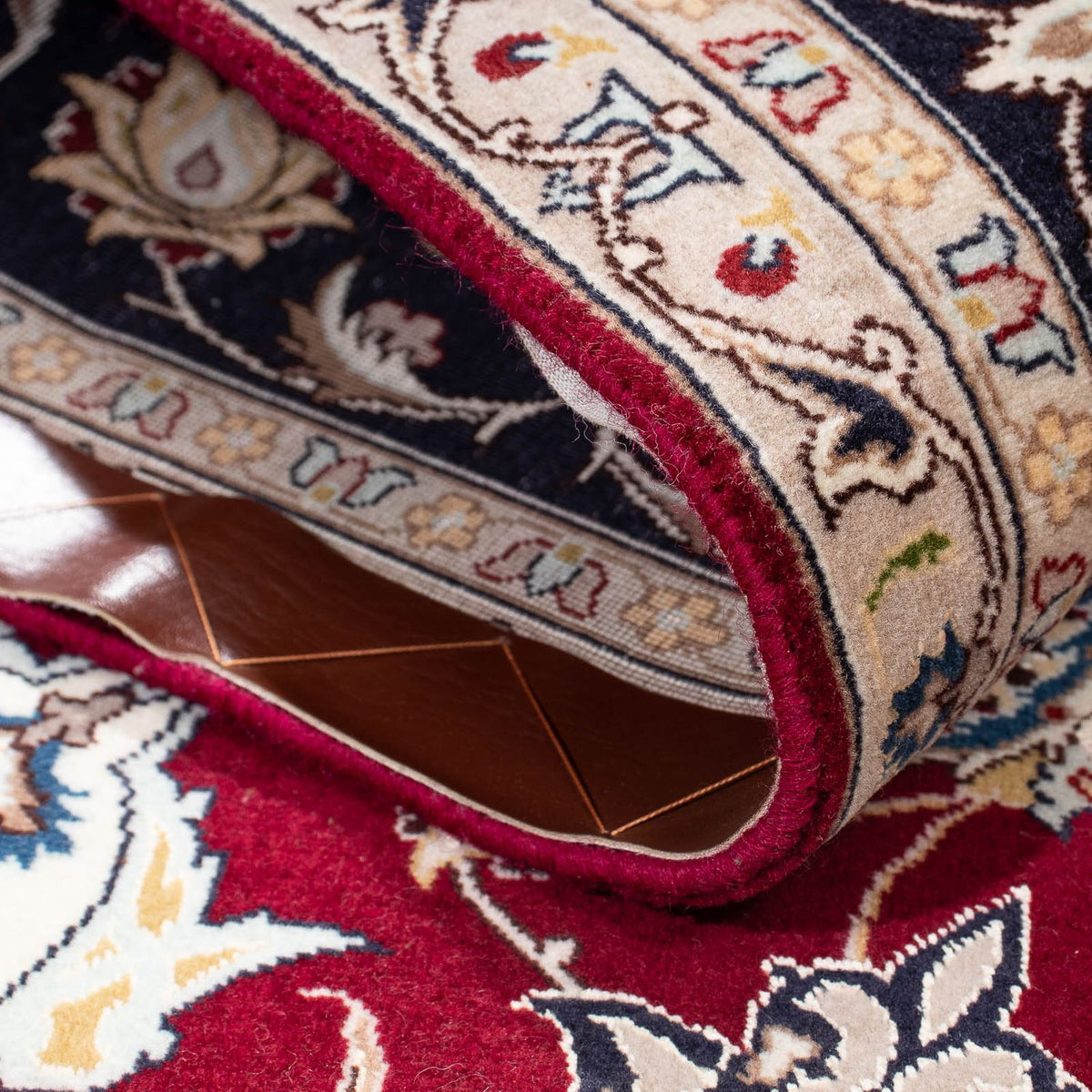 Persisk tæppe - Tabriz - Royal - 195 x 153 cm - mørkerød