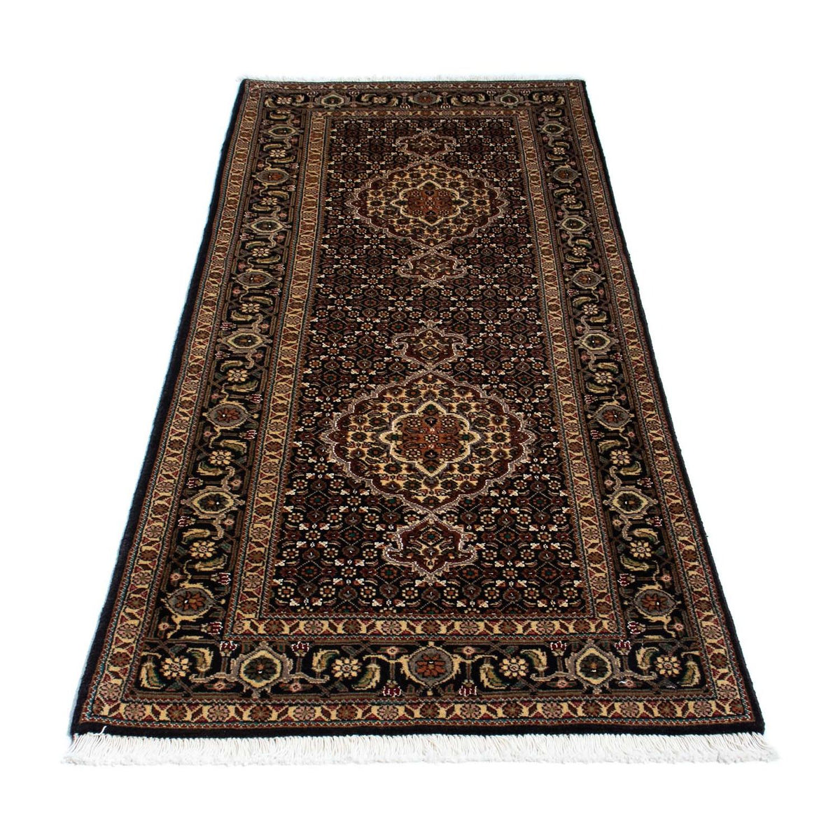 Løber Persisk tæppe - Tabriz - 201 x 77 cm - mørkeblå