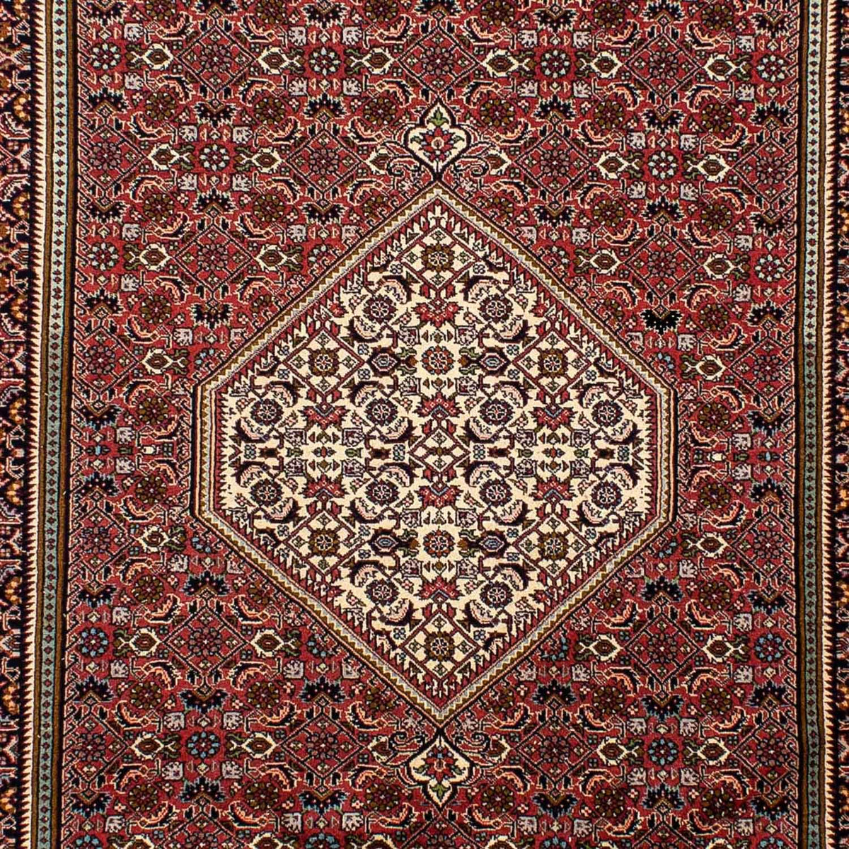 Persisk tæppe - Bijar - 288 x 195 cm - lysrød
