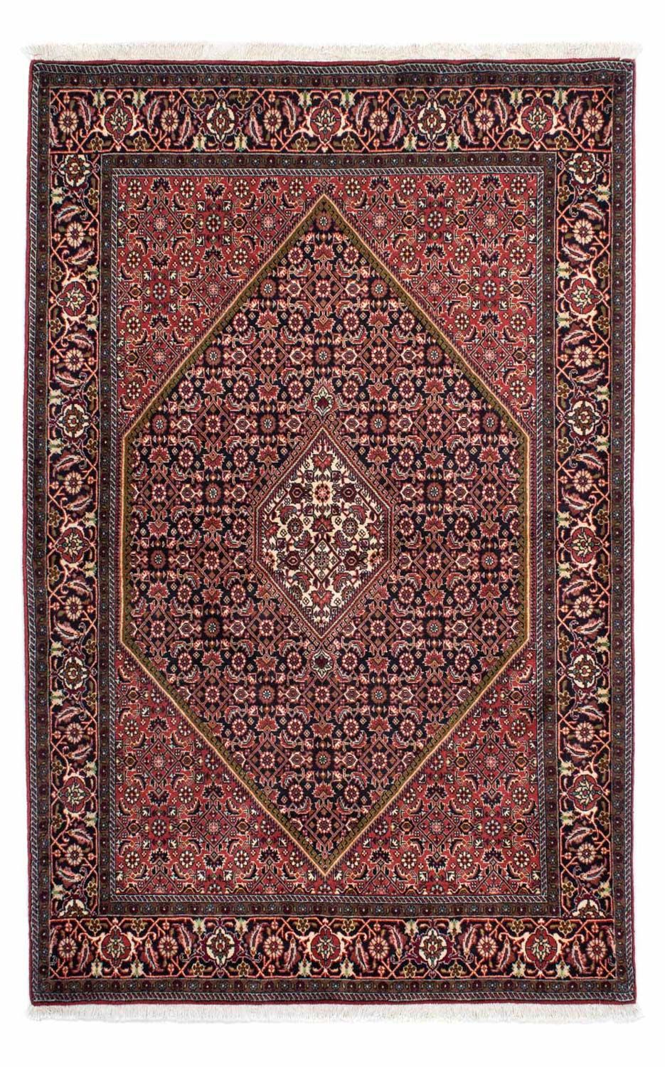 Persisk tæppe - Bijar - 215 x 137 cm - rød