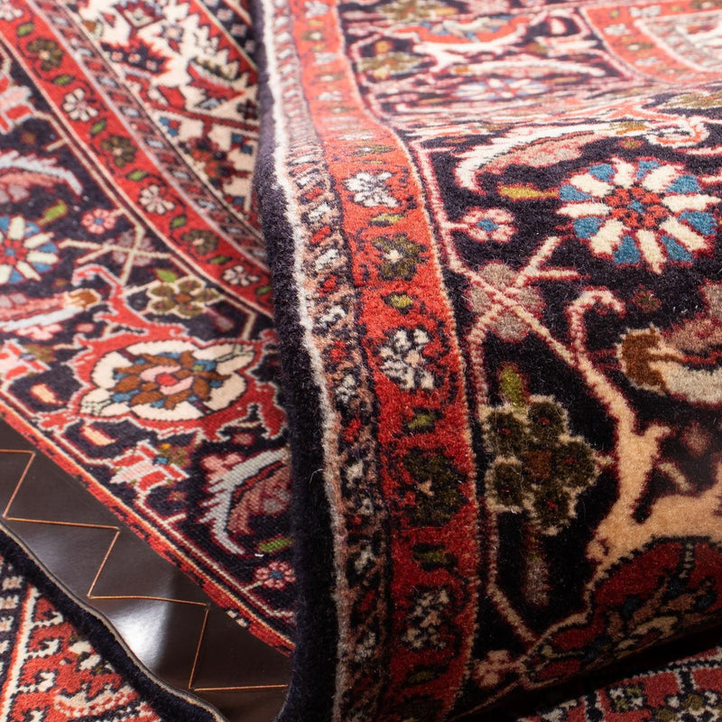 Persisk tæppe - Bijar - 242 x 173 cm - lysrød