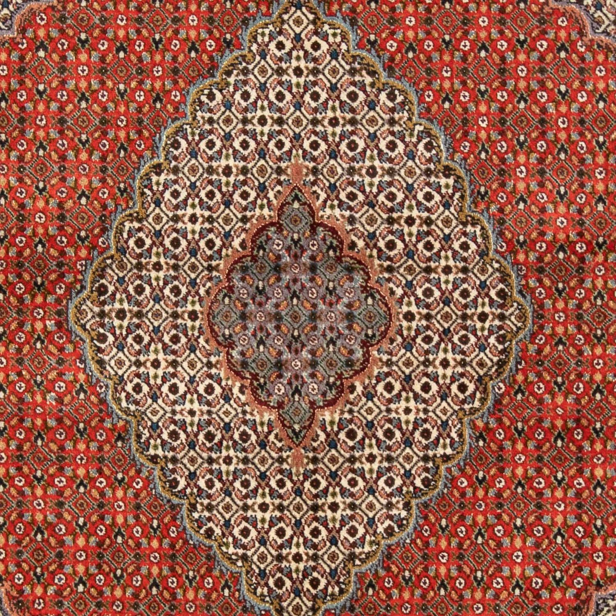 Persisk tæppe - Tabriz - 200 x 150 cm - mørkerød