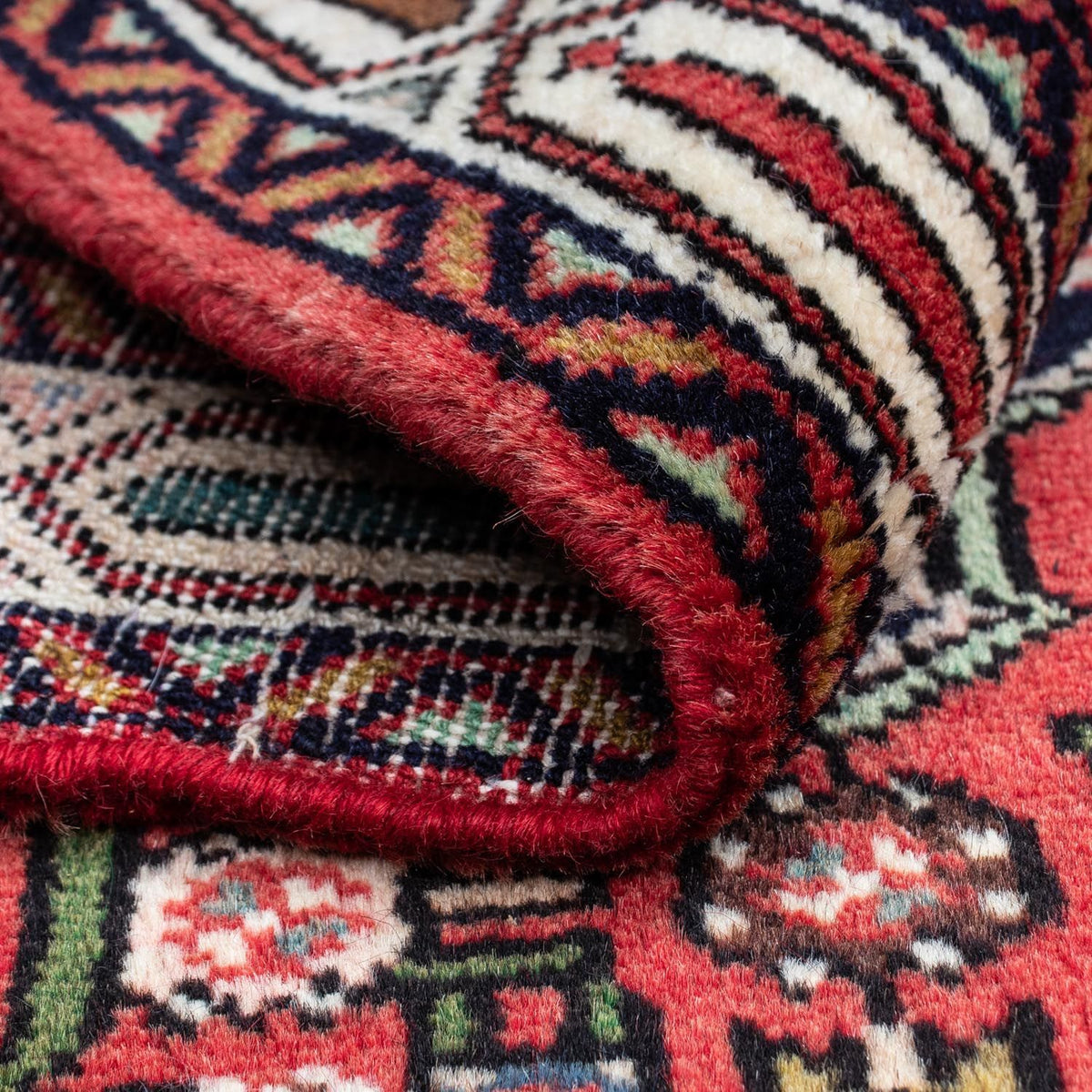 Persisk tæppe - Nomadisk - 125 x 80 cm - lysrød