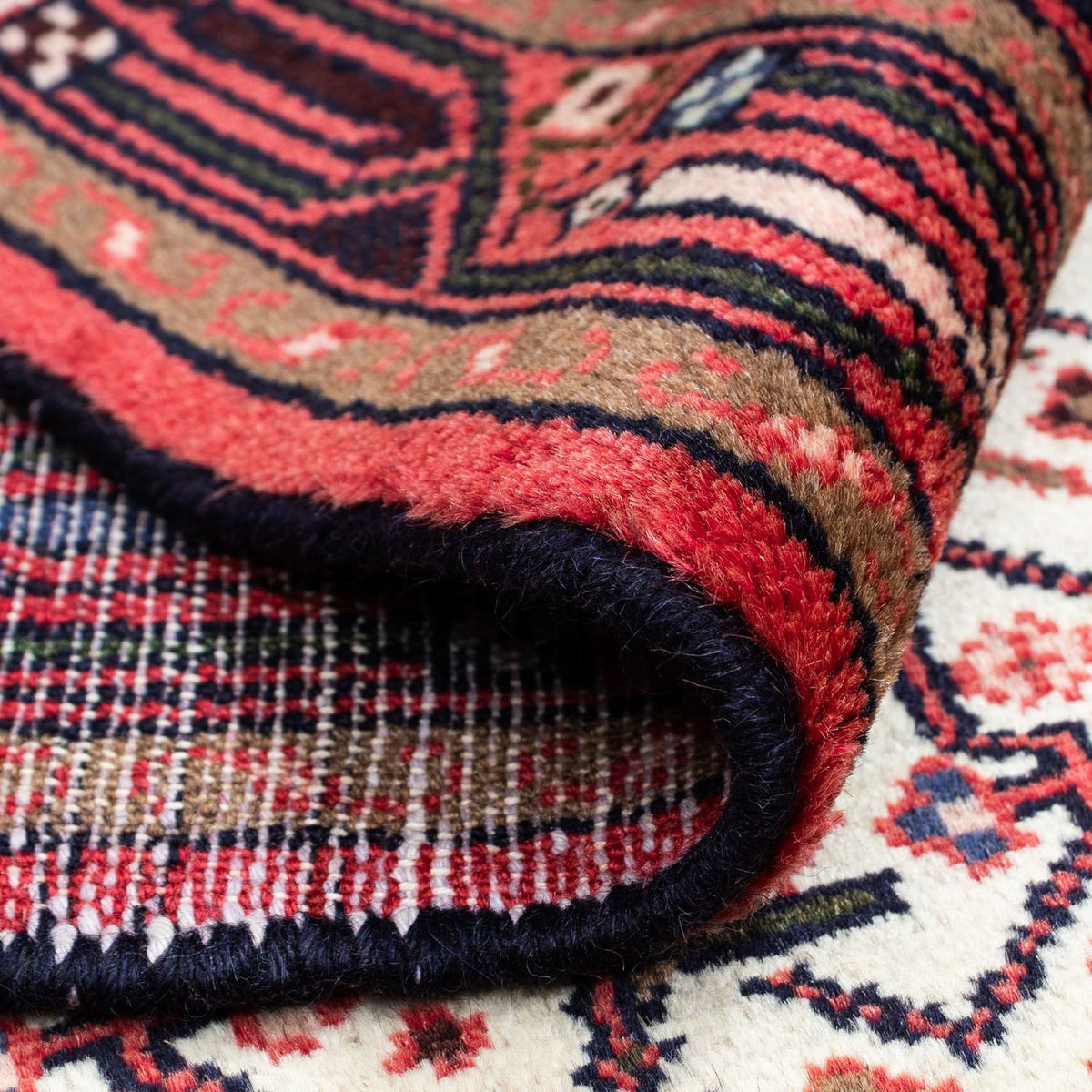 Persisk tæppe - Nomadisk - 125 x 80 cm - beige