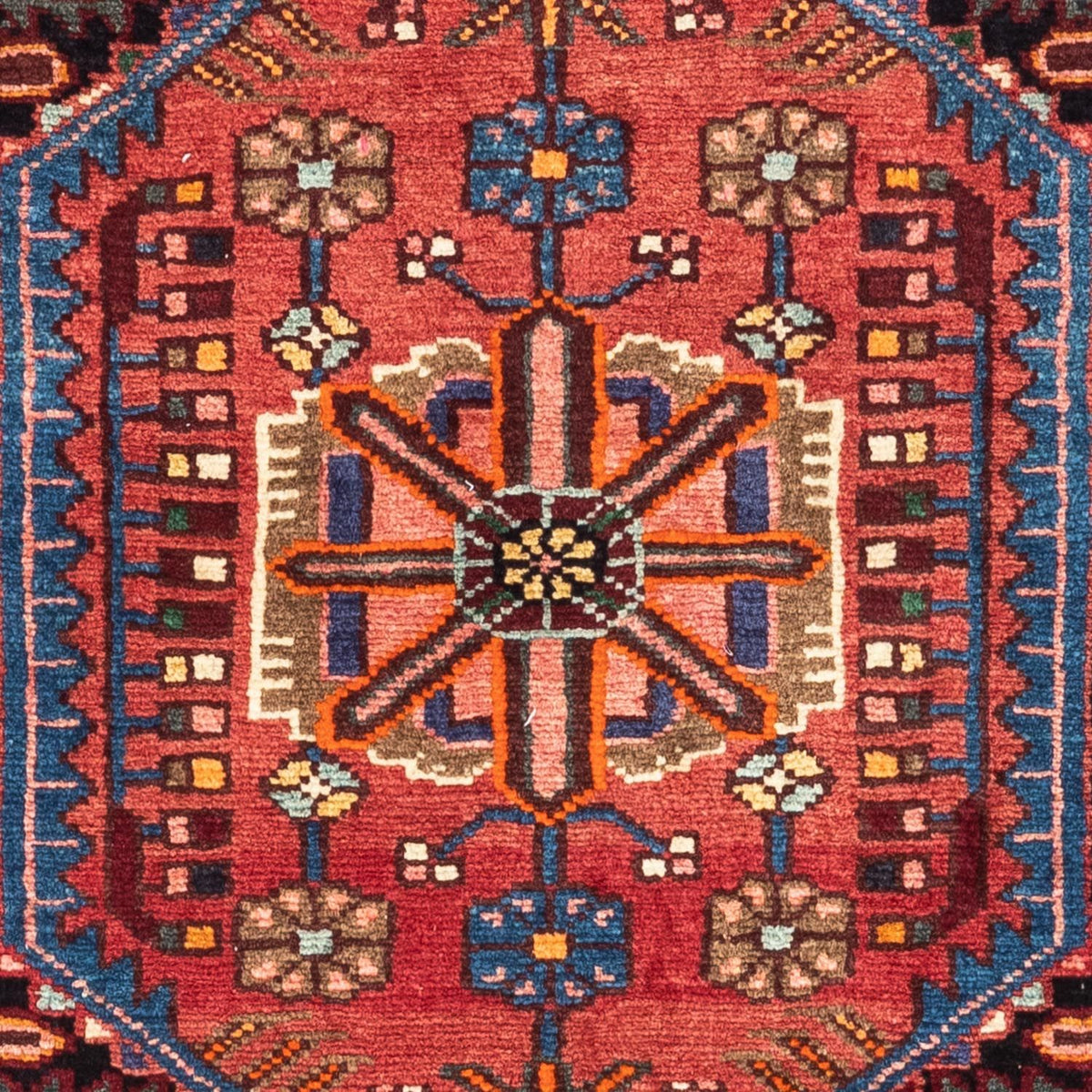 Persisk tæppe - Nomadisk - 119 x 82 cm - lysrød