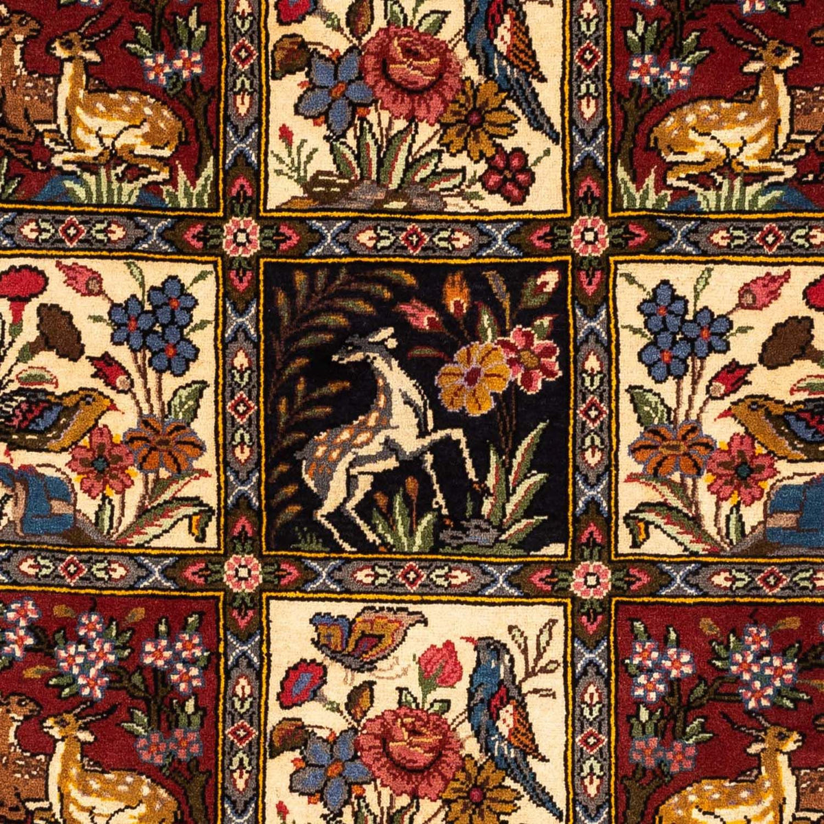Persisk tæppe - Nomadisk - 162 x 107 cm - mørkerød