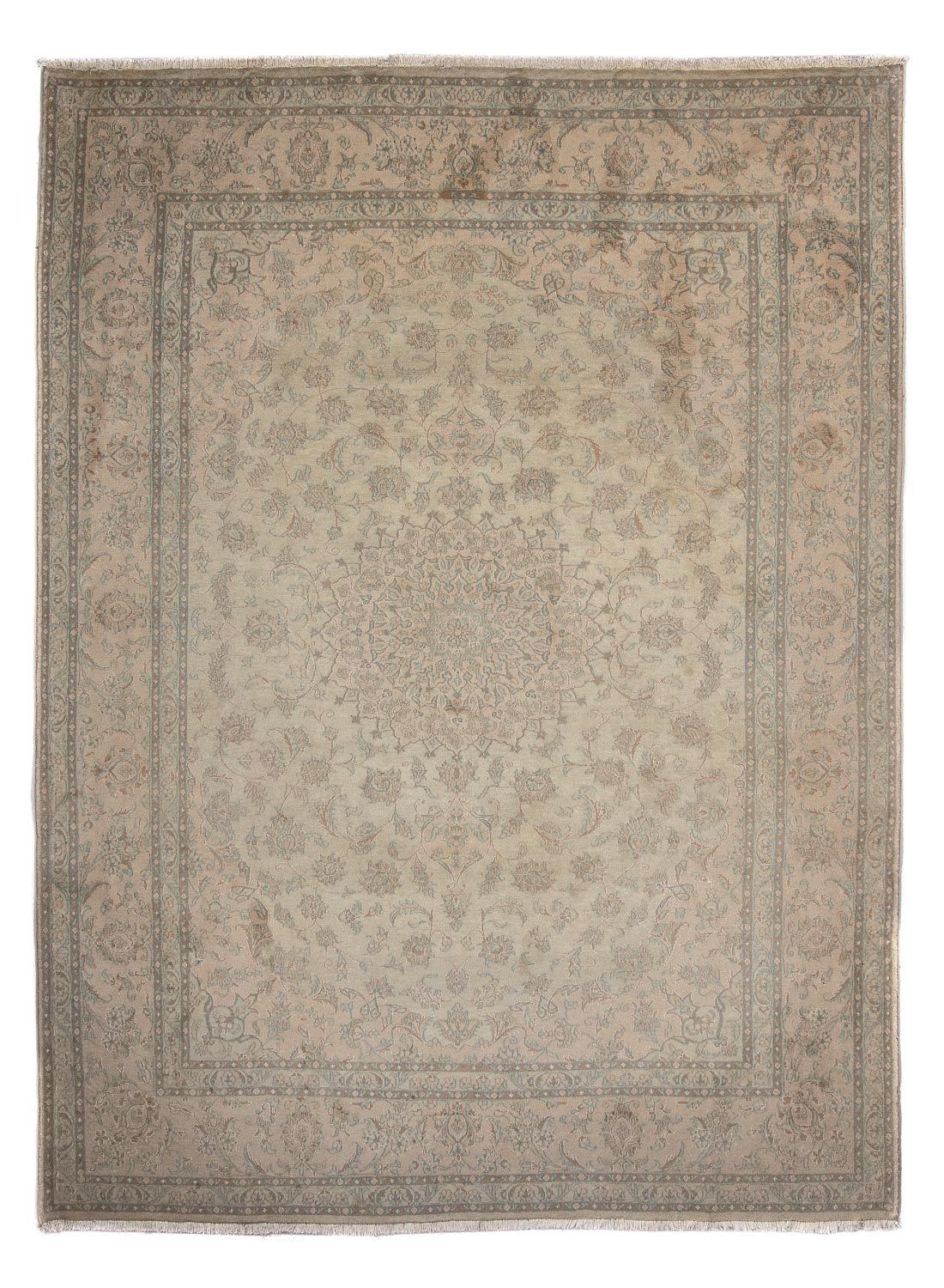 Persisk tæppe - Nain - 338 x 252 cm - lys brun