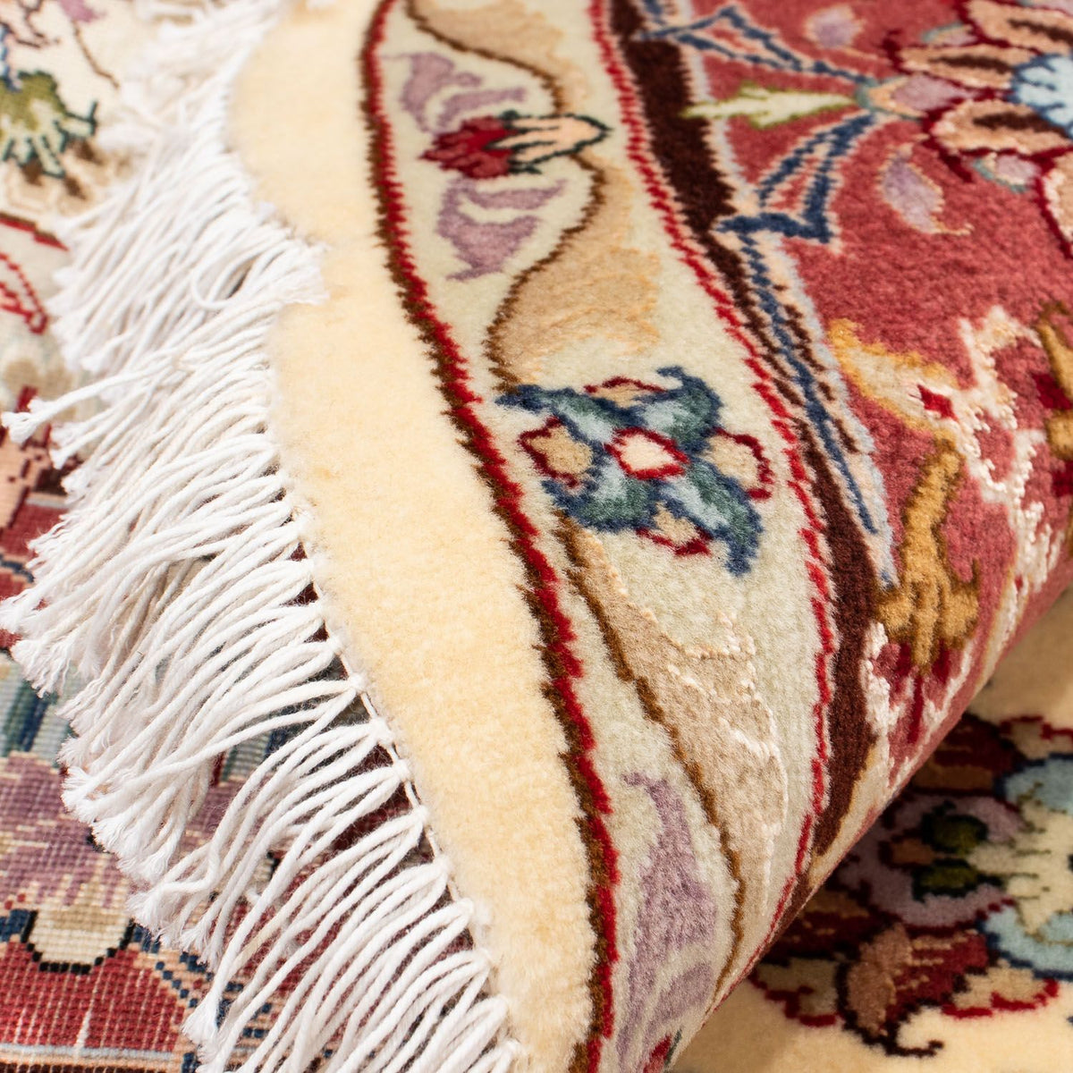 Persisk tæppe - Tabriz - Royal rundt - 145 x 145 cm - beige