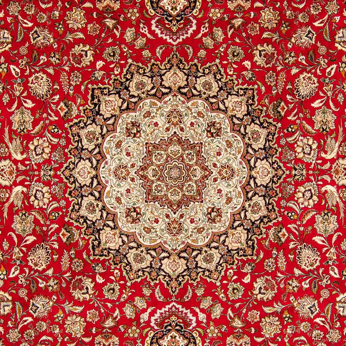 Persisk tæppe - Tabriz - Royal - 400 x 300 cm - mørkerød