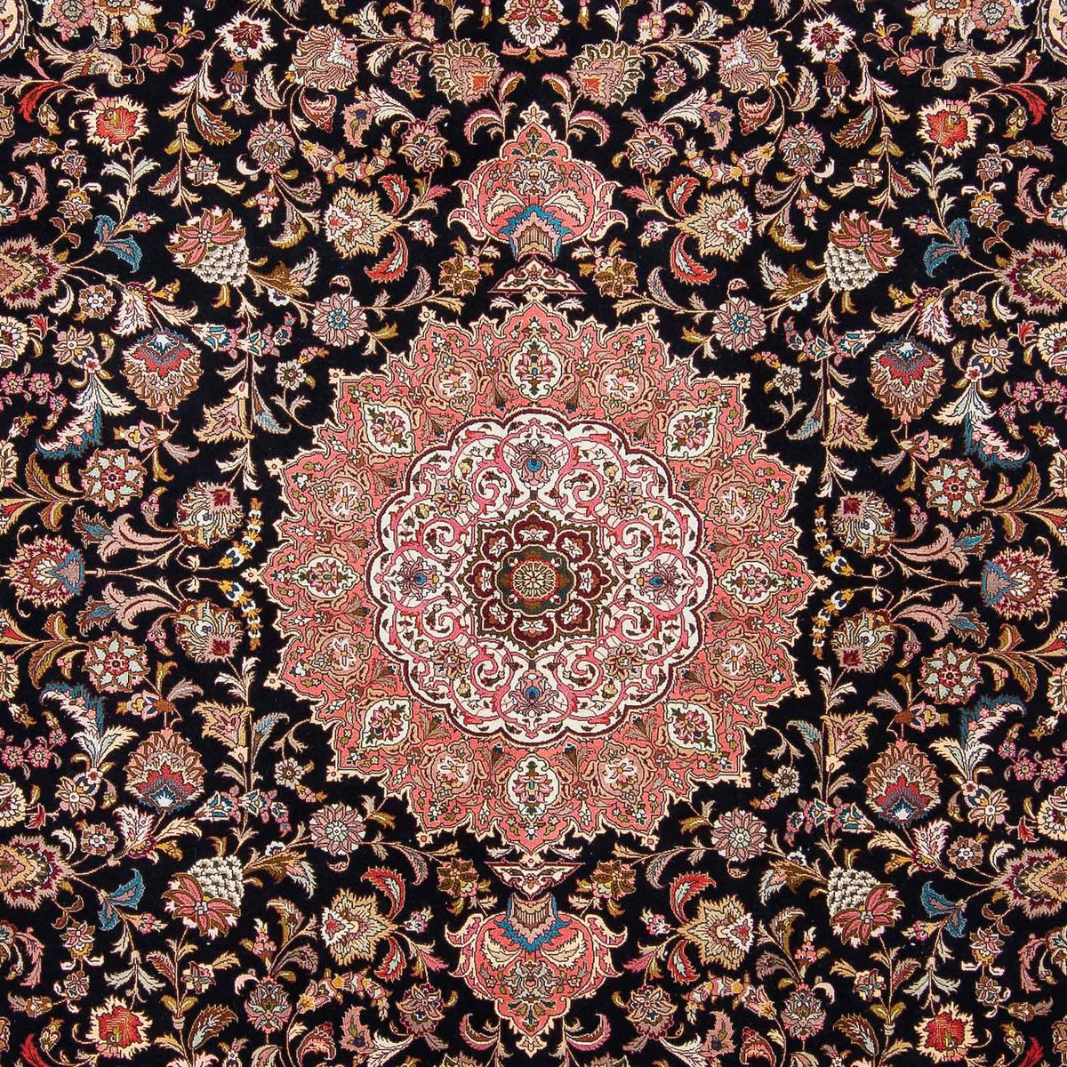Persisk tæppe - Tabriz - Royal - 300 x 255 cm - mørkeblå