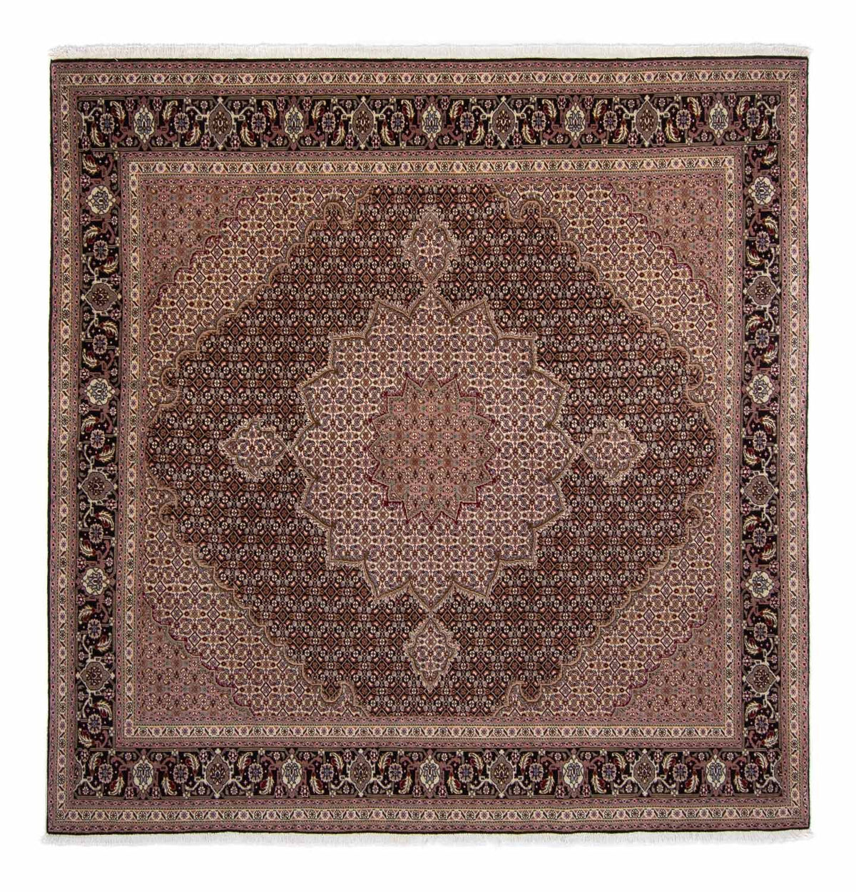 Persisk tæppe - Tabriz - Royal firkantet - 248 x 245 cm - brun