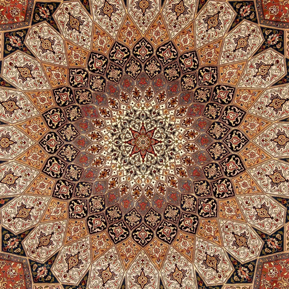 Persisk tæppe - Tabriz - Royal - 351 x 253 cm - flerfarvet