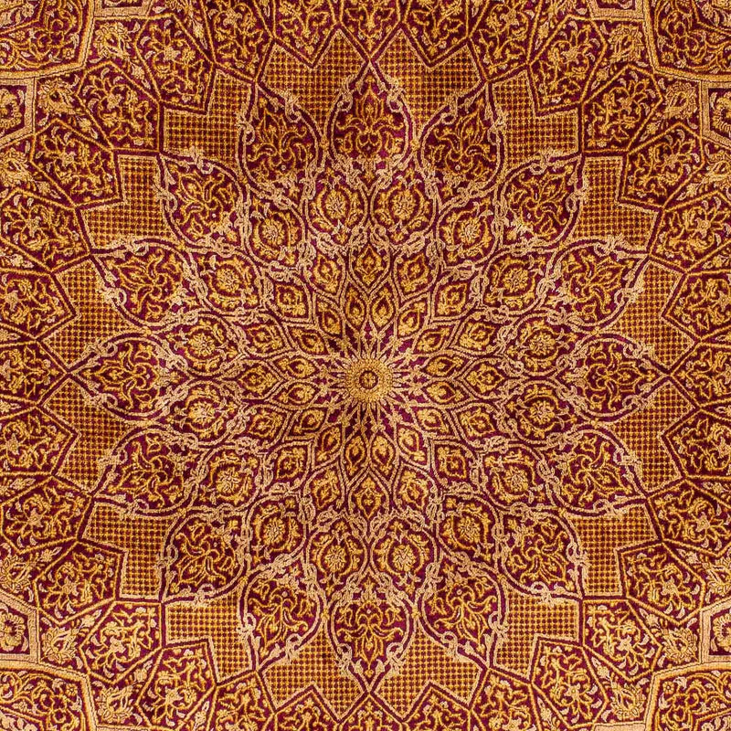 Silketæppe - Ghom Silk - Premium - 216 x 132 cm - mørkeblå