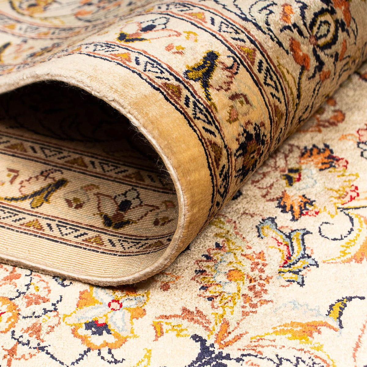 Persisk tæppe - Ghom - 204 x 129 cm - lys brun