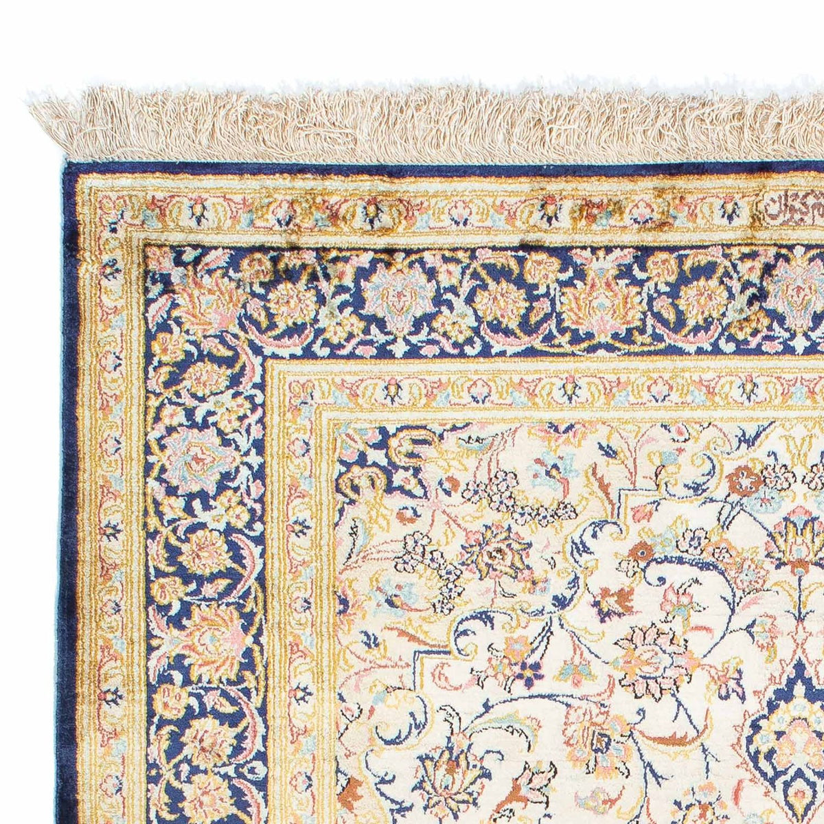 Persisk tæppe - Ghom - 152 x 102 cm - beige