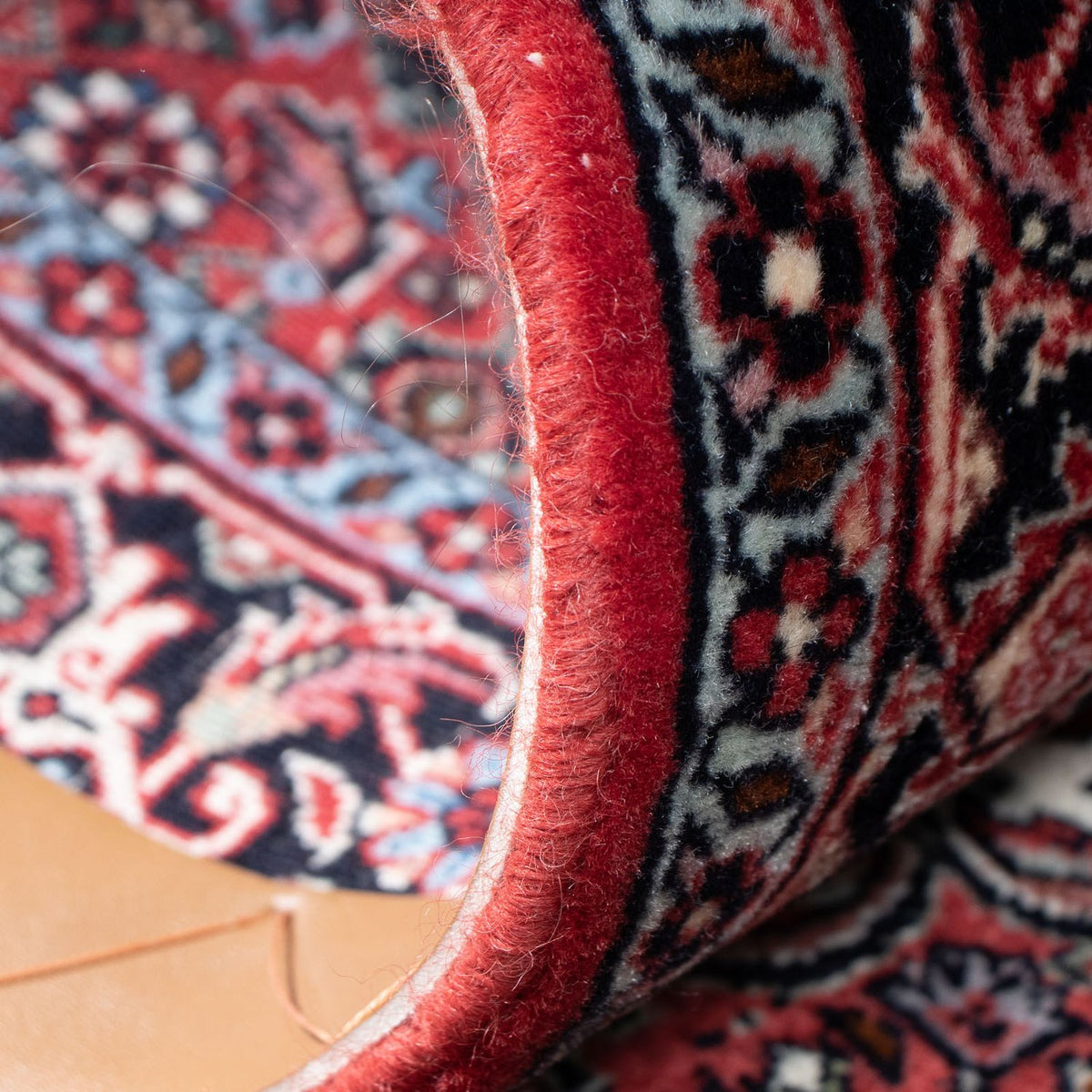 Løber Persisk tæppe - Bijar - 206 x 75 cm - lysrød