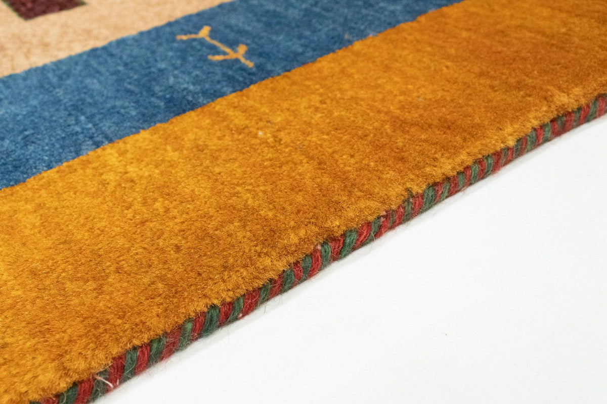 Gabbeh Tæppe - Loribaft Persisk - 150 x 104 cm - guld