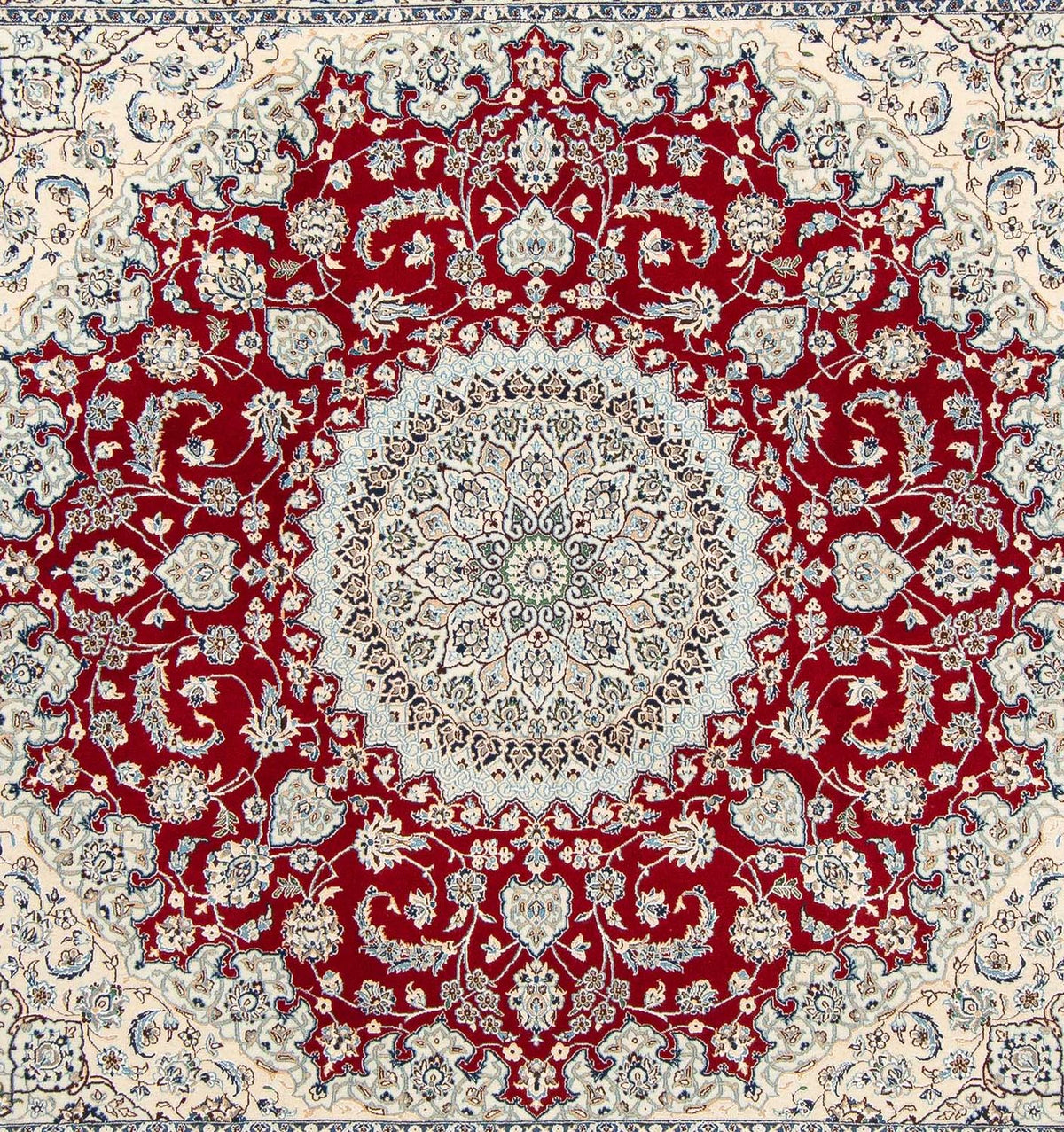 Persisk tæppe - Nain - Premium firkantet  - 205 x 197 cm - beige