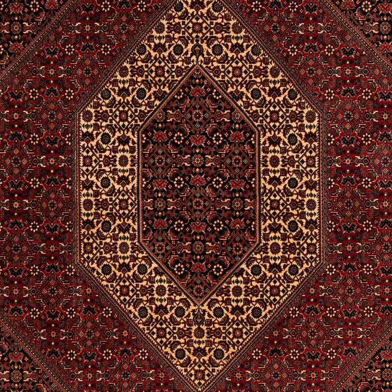 Persisk tæppe - Bijar - 248 x 200 cm - mørkerød