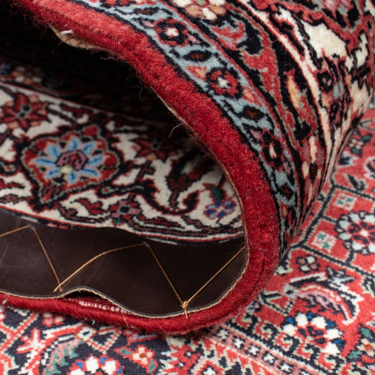 Persisk tæppe - Bijar - 205 x 130 cm - lysrød