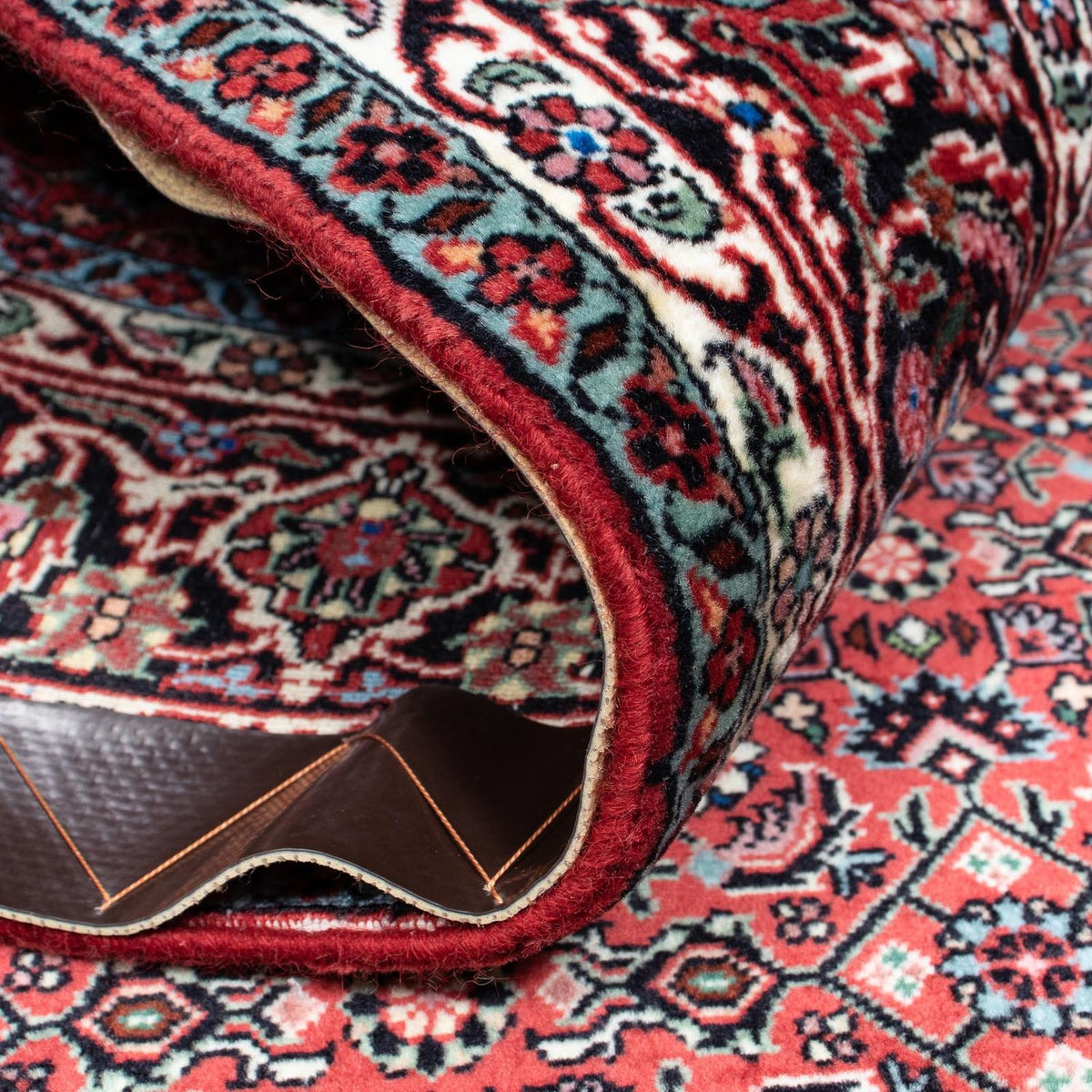 Persisk tæppe - Bijar - 212 x 130 cm - lysrød