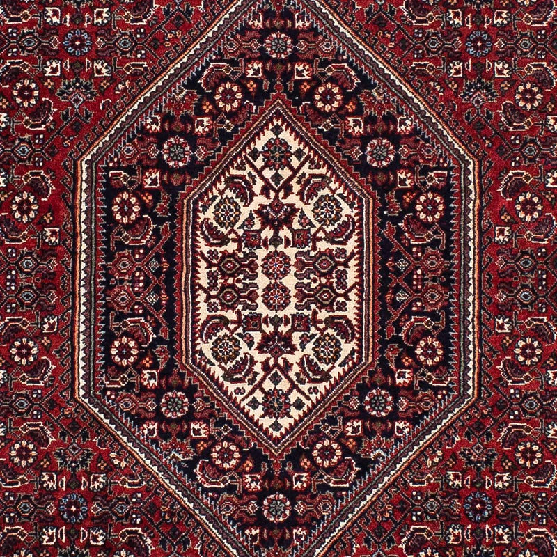 Persisk tæppe - Bijar - 206 x 126 cm - mørkerød