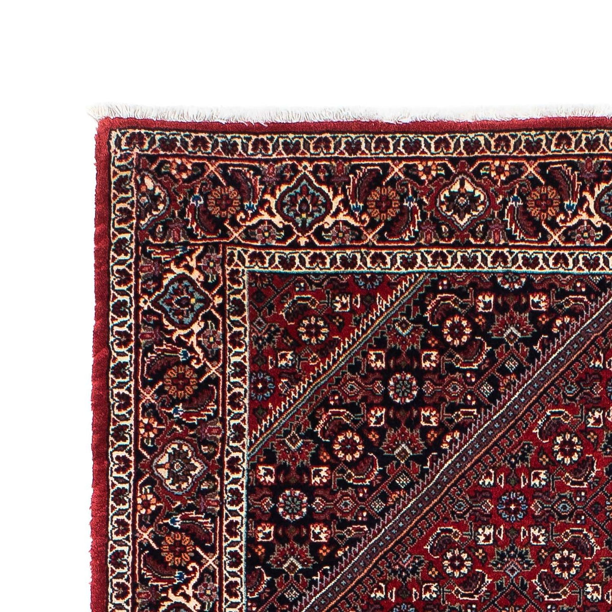 Persisk tæppe - Bijar - 206 x 126 cm - mørkerød