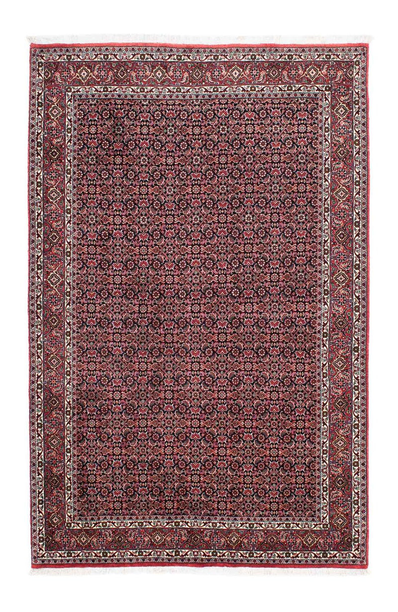Persisk tæppe - Bijar - 203 x 130 cm - lysrød