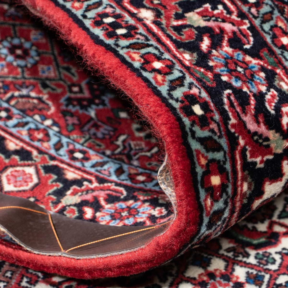 Løber Persisk tæppe - Bijar - 205 x 74 cm - mørkerød