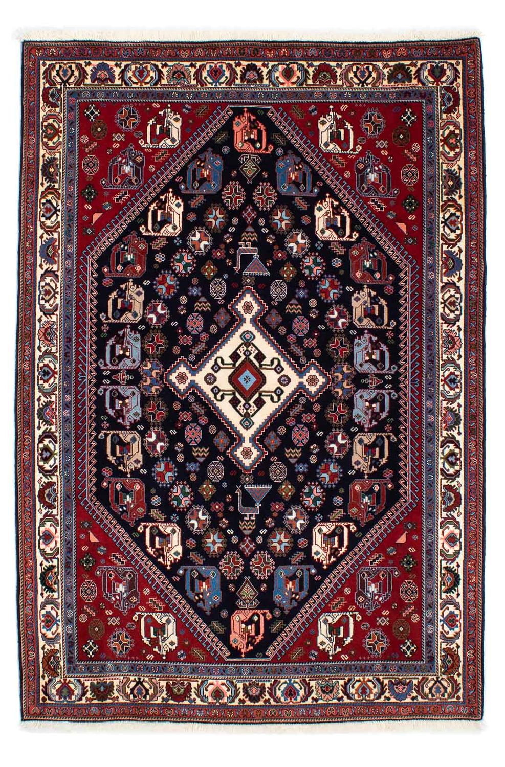 Gabbeh-tæppe - Kashkuli Persisk - 212 x 143 cm - mørkeblå