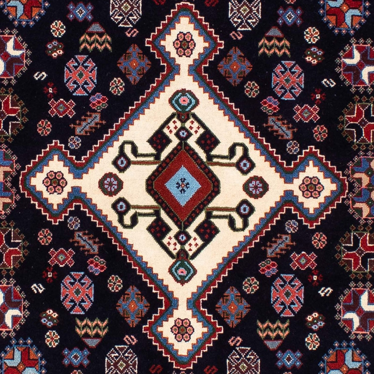 Gabbeh-tæppe - Kashkuli Persisk - 212 x 143 cm - mørkeblå