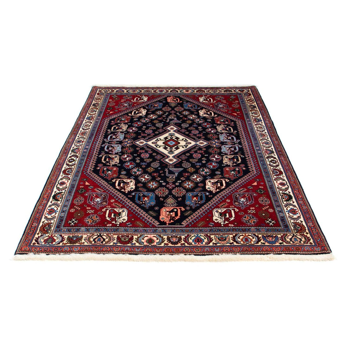 Gabbeh-tæppe - Kashkuli Persisk - 212 x 143 cm - mørkeblå