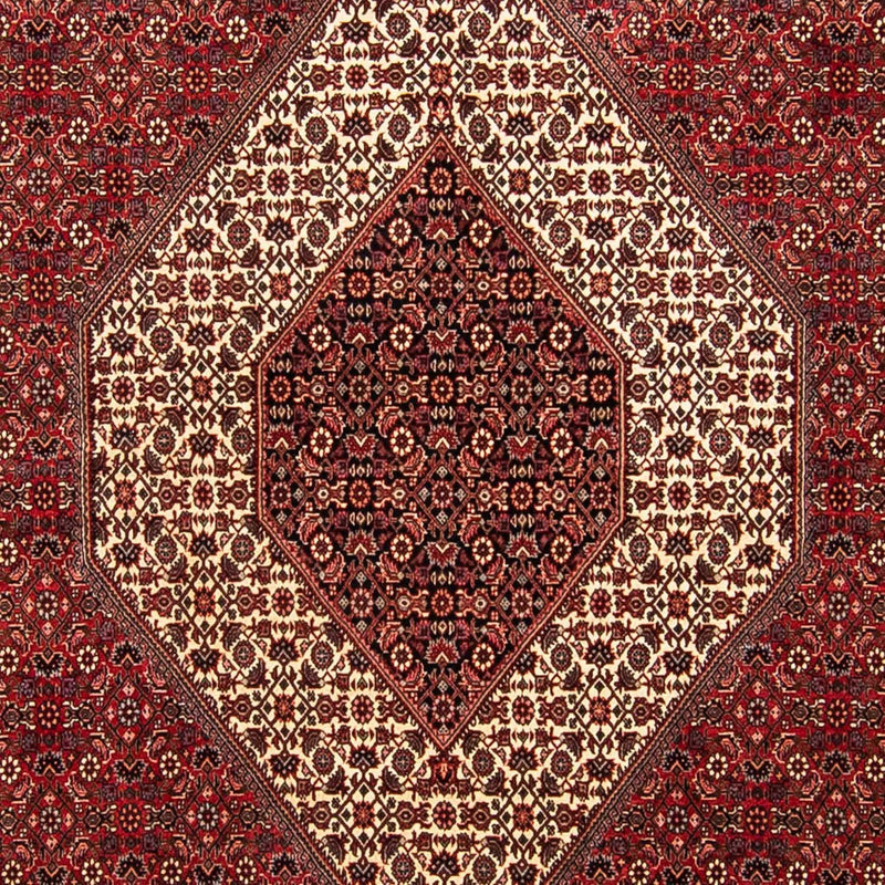 Persisk tæppe - Bijar - 304 x 251 cm - mørkerød